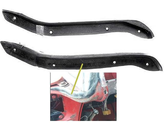 59-60 Chev / Pontiac COWL SIDE DRAIN GUTTER (PR)